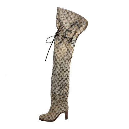 Gucci Monogram Over The Knee Boot 36 1 of 7