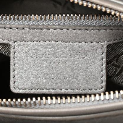 Christian Dior Metallic Lambskin Cannage Medium Lady Dior Silver 6 of 15