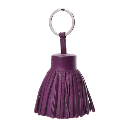 Hermes Lambskin Carmen Tassel Key Holder Violet 1 of 8