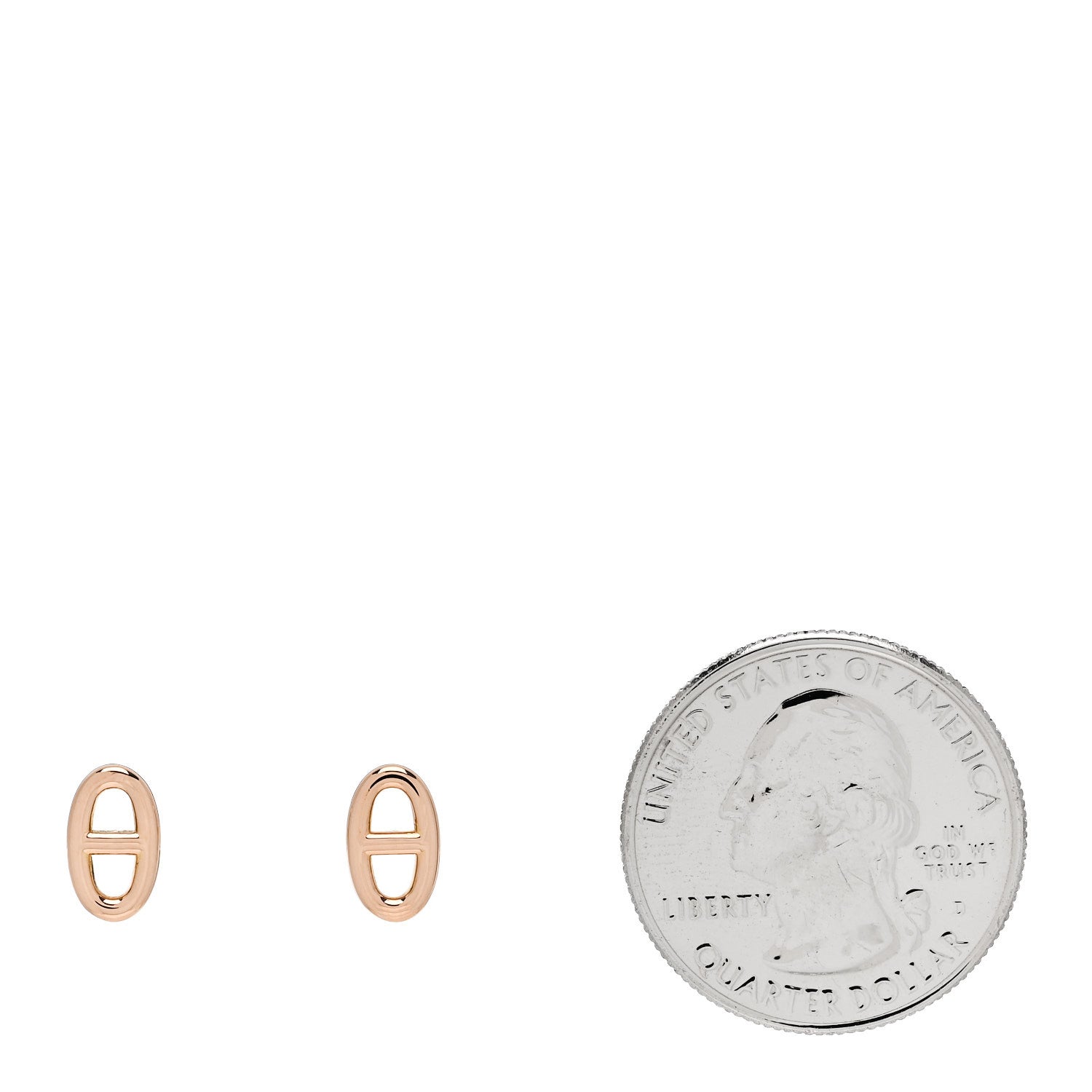 Hermes 18K Rose Gold TPM Farandole Stud Earrings 2 of 5