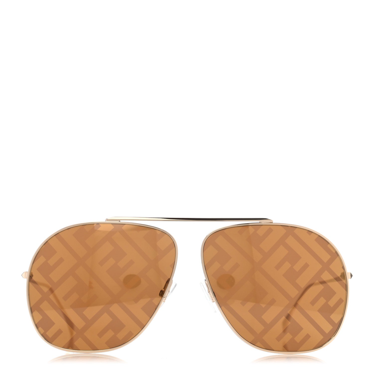 Fendi Metal Fendi Forever Aviator Sunglasses FF0407/G/S Gold 2 of 8