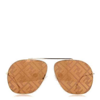 Fendi Metal Fendi Forever Aviator Sunglasses FF0407/G/S Gold 2 of 8