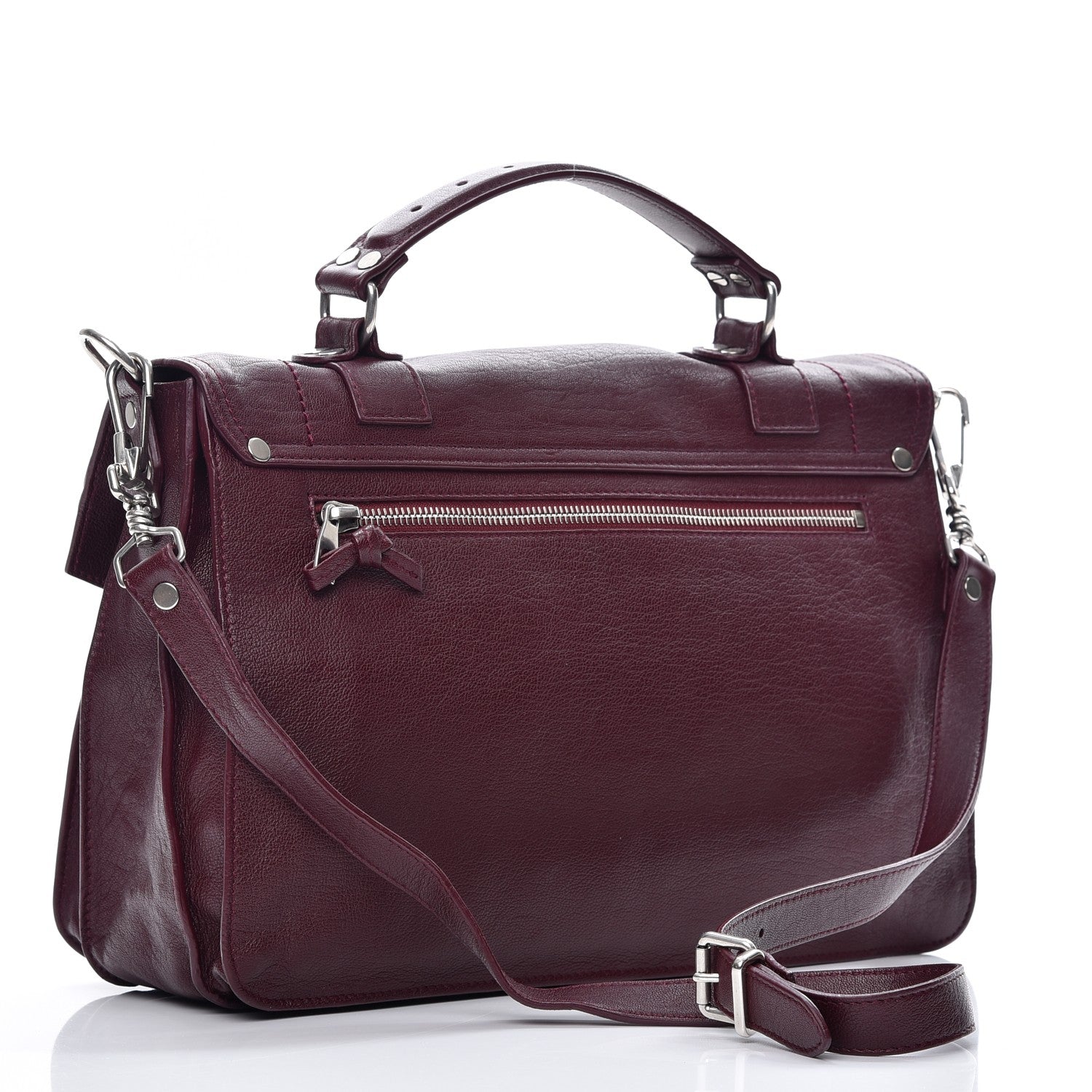 Proenza Schouler Lambskin Medium PS1 Satchel Oxblood 4 of 11