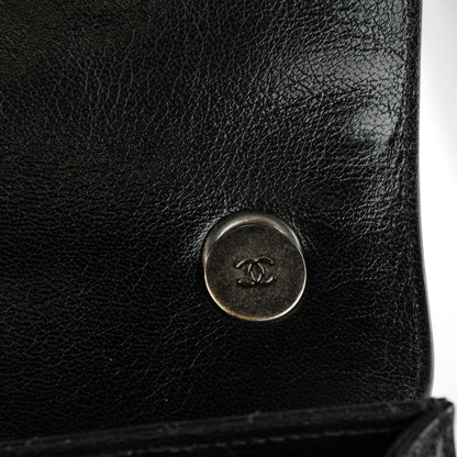 Chanel Shiny Goatskin Quilted Small Double Chained Messenger Flap Black 6 of 8