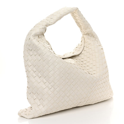 Bottega Veneta Calfskin Intrecciato Large Hop White 3 of 9