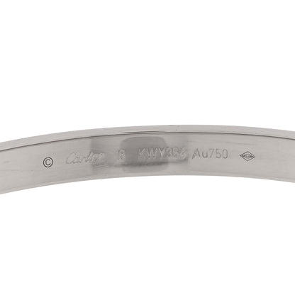 Cartier 18K White Gold LOVE Bracelet 18 4 of 7