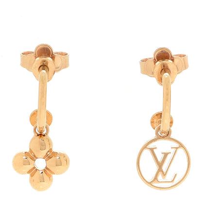 Louis Vuitton Brass Blooming Earrings Gold 1 of 6
