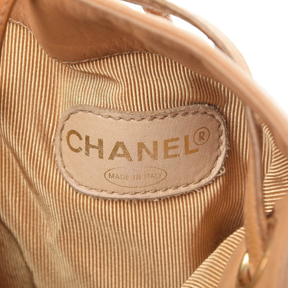 Chanel Lambskin CC Drawstring Bag Beige 8 of 17