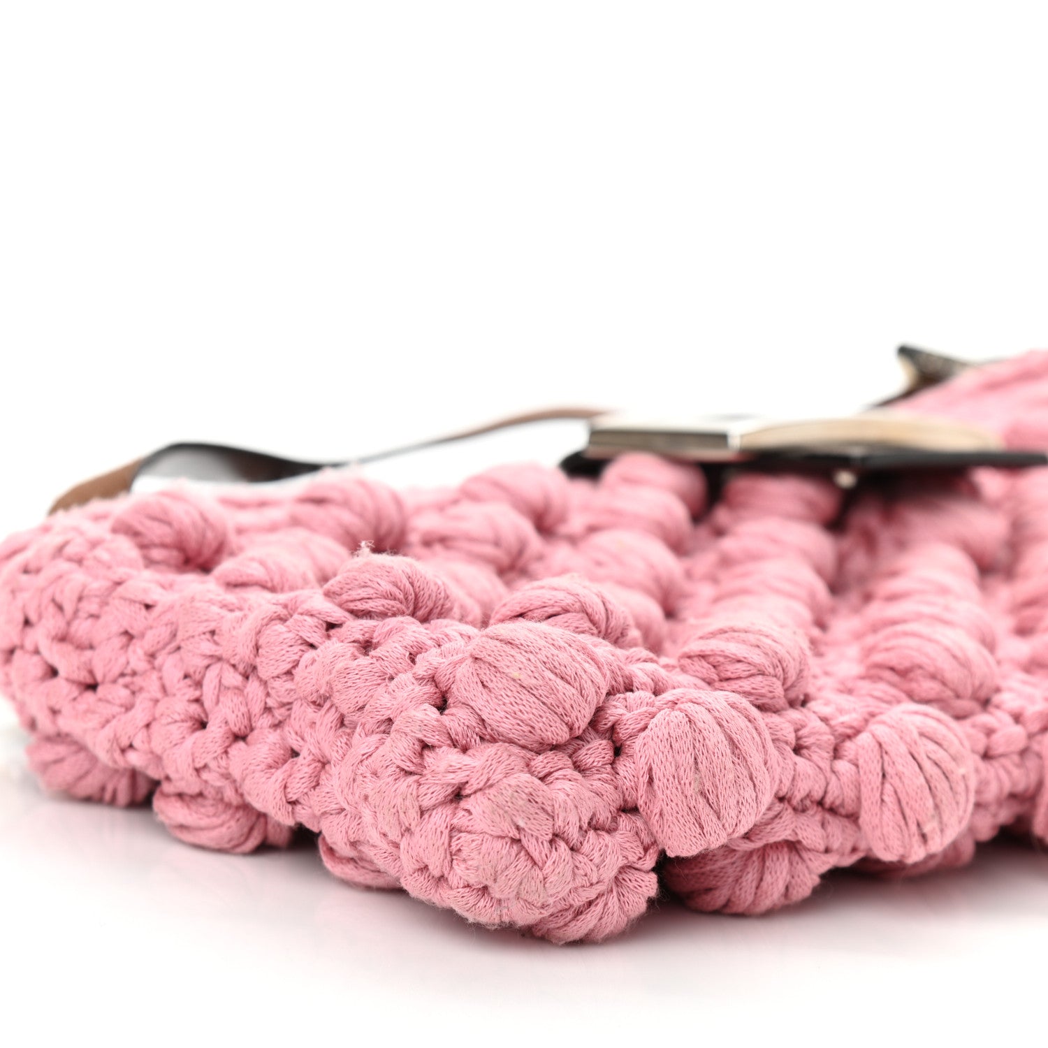 Fendi Woven Knit Mini Baguette Pink 8 of 9