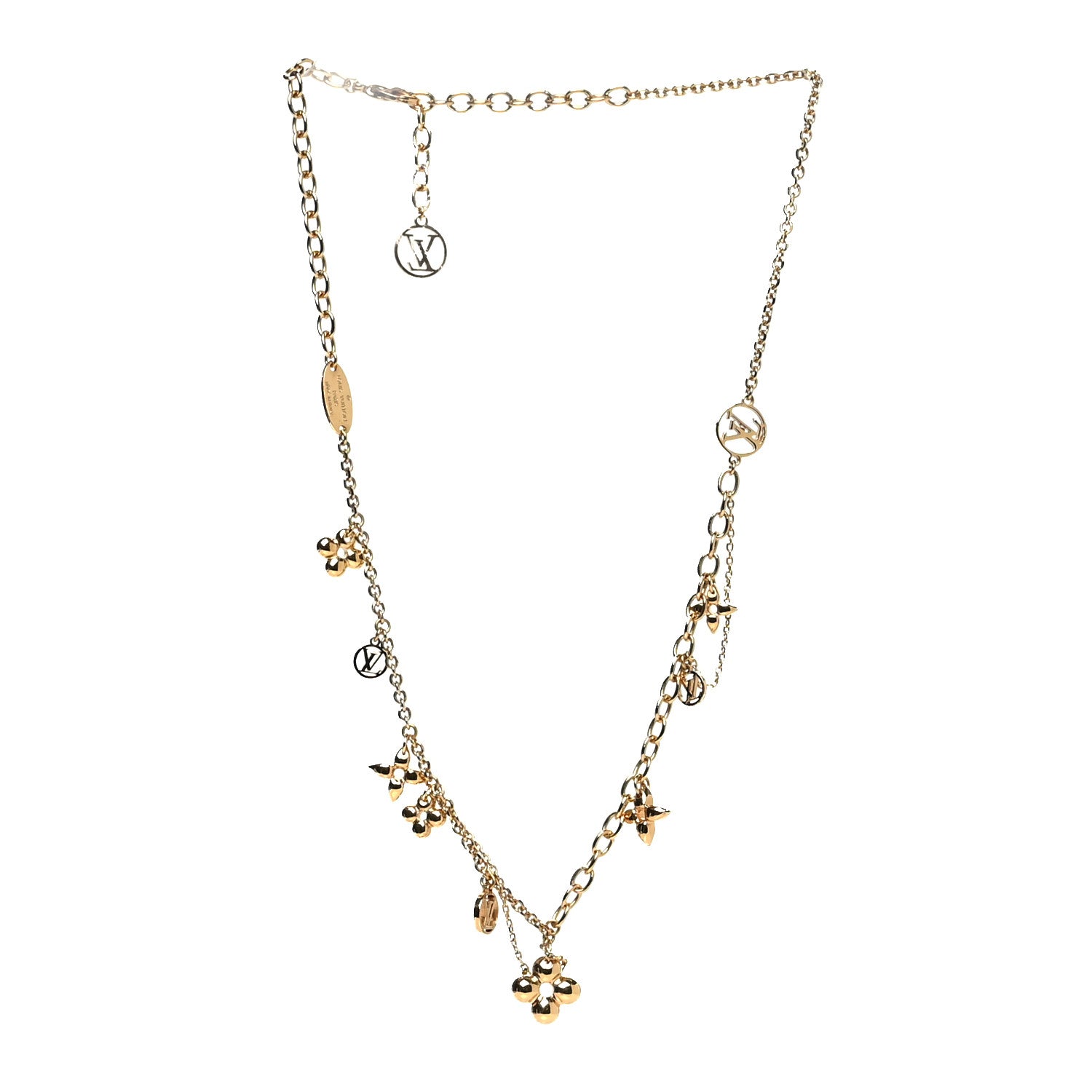 Louis Vuitton Metal Blooming Supple Necklace Gold 3 of 6