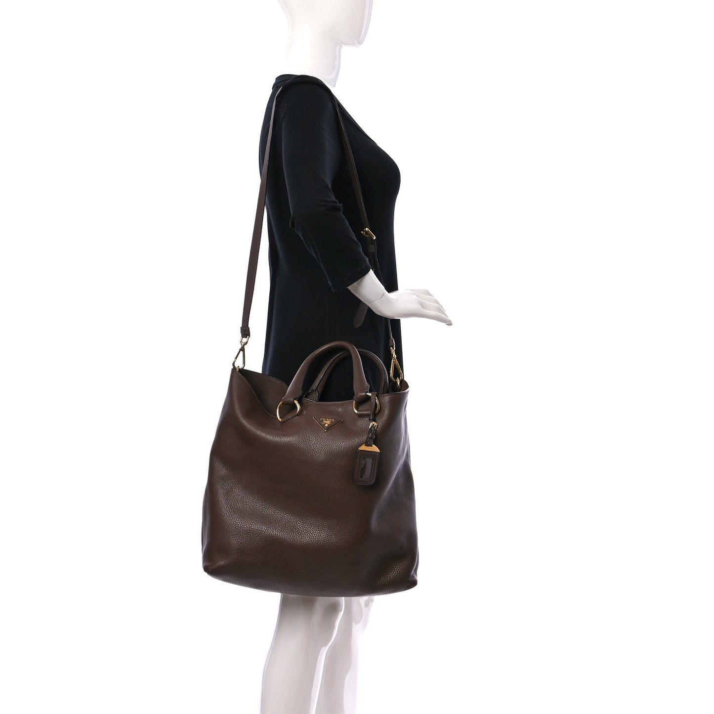 Vitello Daino Shopping Tote Palissandro