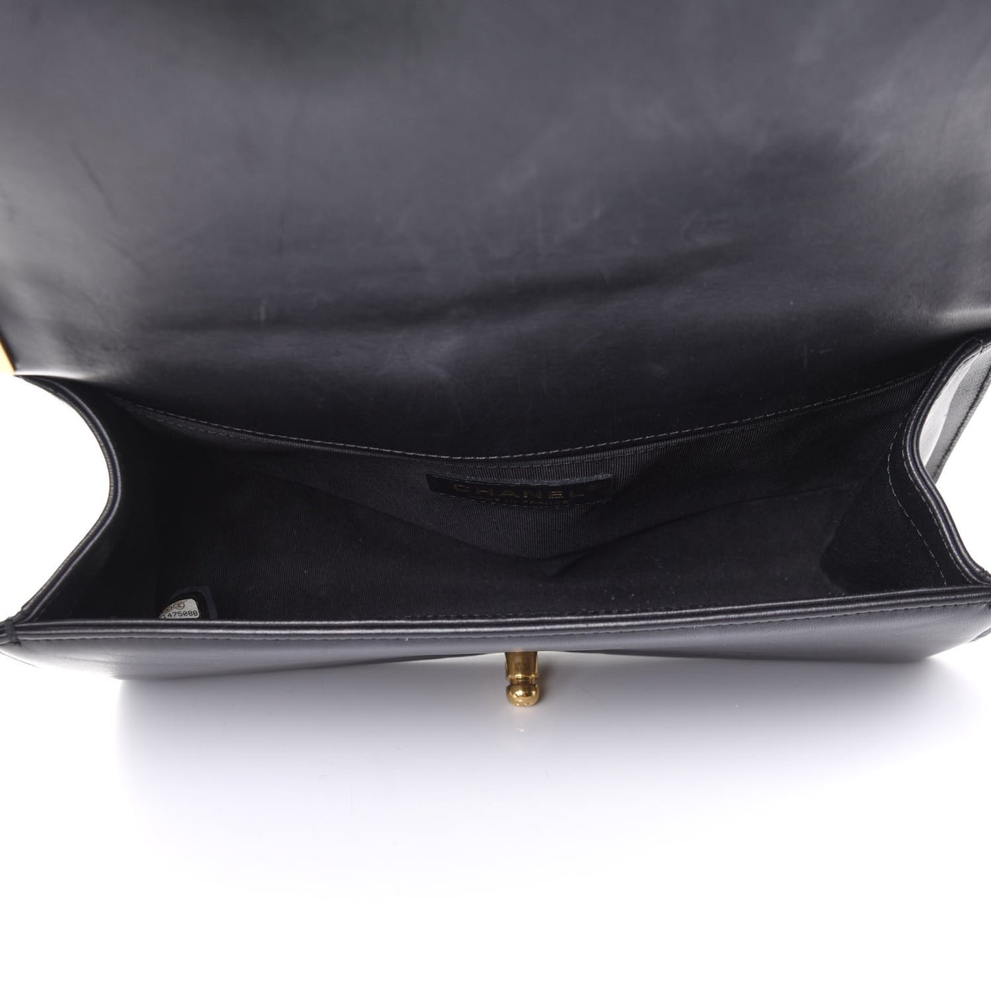 Lambskin Quilted Medium Boy Flap Black