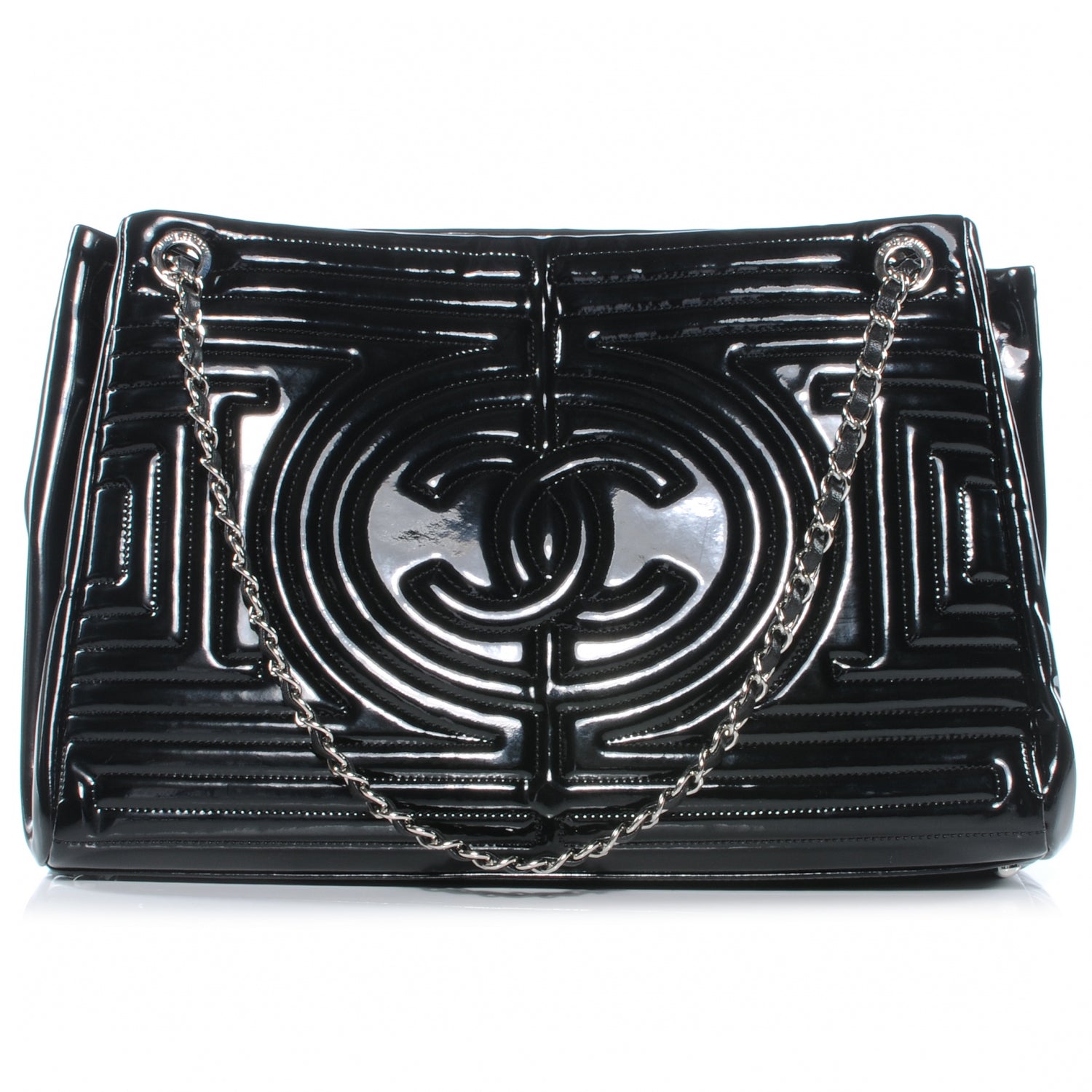 Chanel Vinyl Coco Ming Tote Black 1 of 7