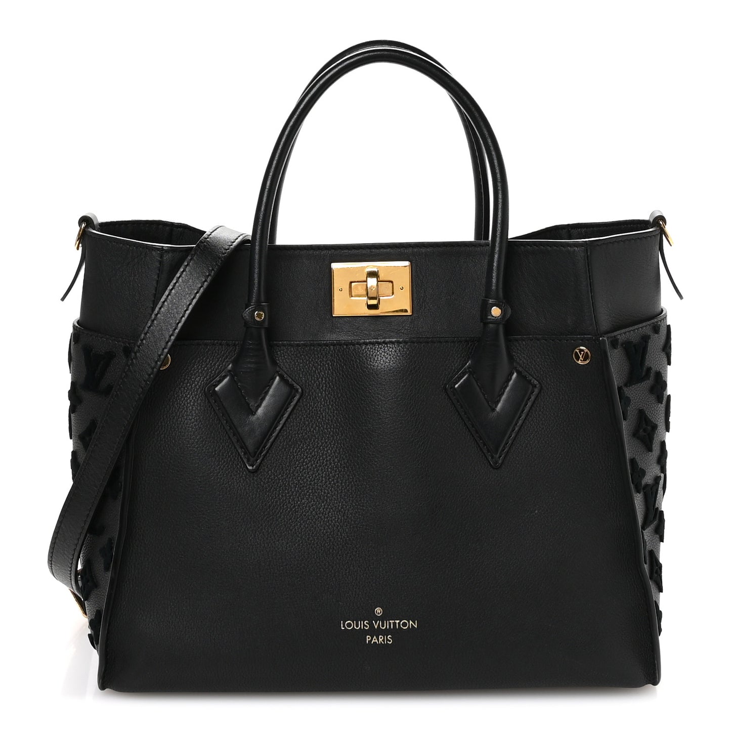 Calfskin Monogram Tufting On My Side Black