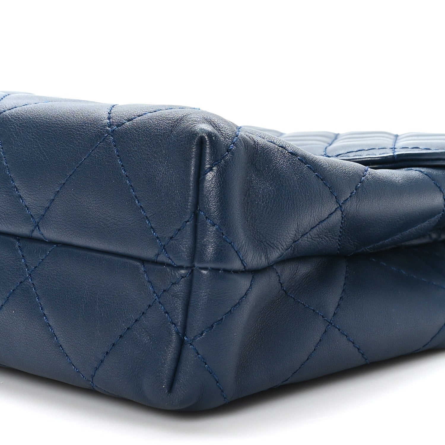 Chanel Calfskin Quilted In the Business Flap Dark Navy Blue 9 of 9