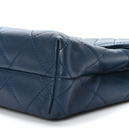 Chanel Calfskin Quilted In the Business Flap Dark Navy Blue 9 of 9