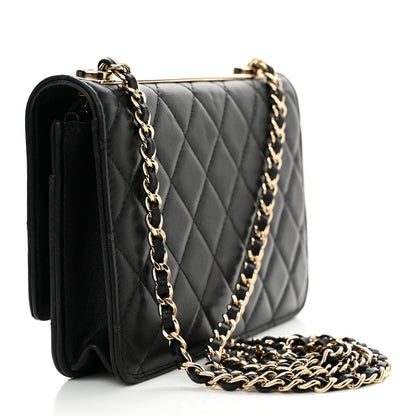 Chanel Lambskin Quilted Trendy CC Wallet On Chain WOC Black 3 of 15