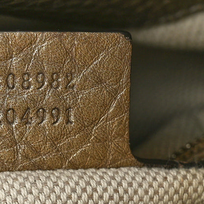 Gucci Metallic Pebbled Calfskin Medium Soho Chain Shoulder Bag Golden Beige 7 of 13