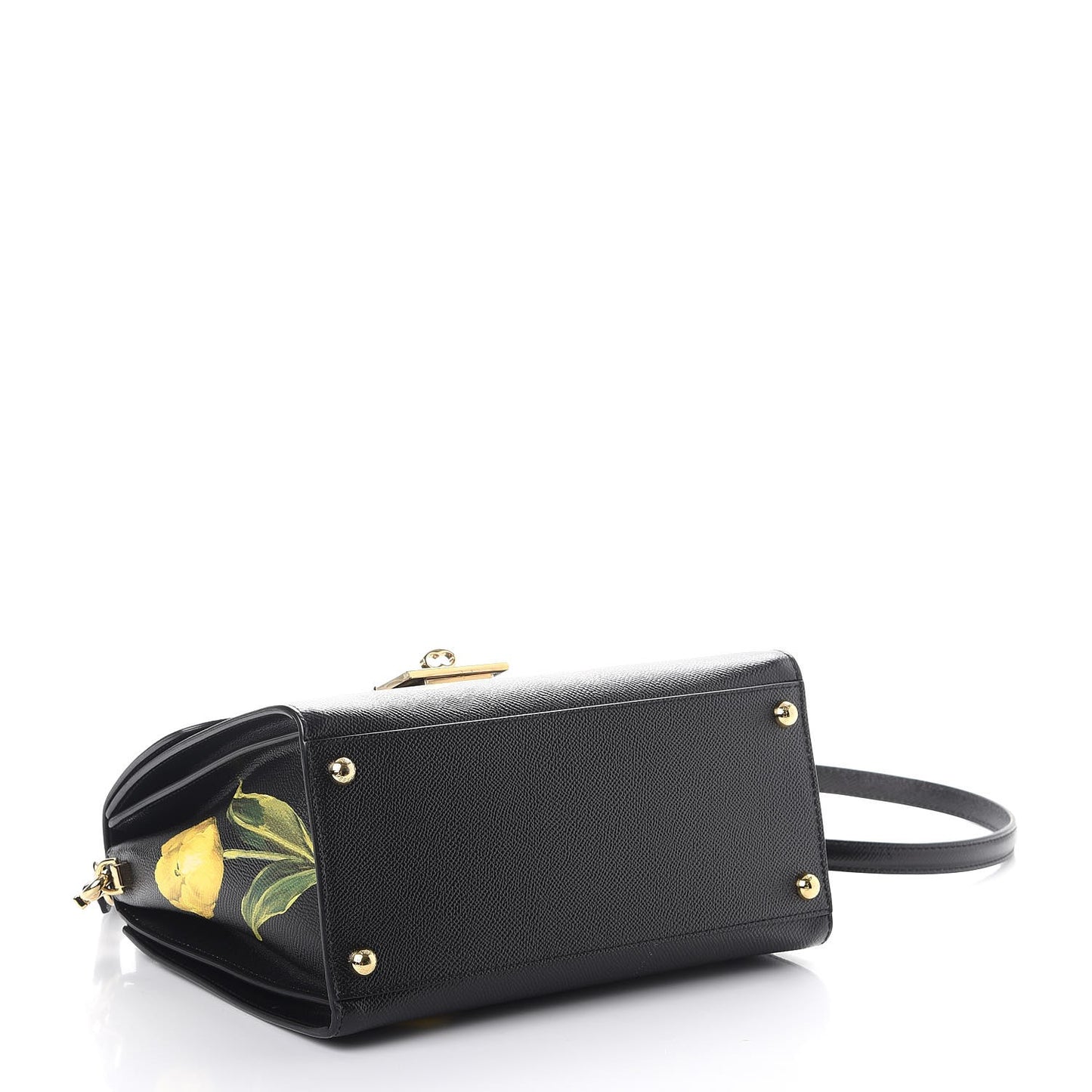 Dauphine Tulip Printed Medium Greta Satchel Black