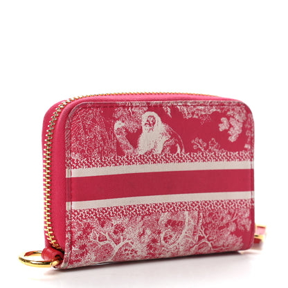 Christian Dior Technical Fabric Embroidered Toile De Jouy DiorTravel Detachable Card Holder Red 3 of 12