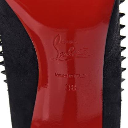 Christian Louboutin Veau Velours Anjalina 100 Pumps 38 Black 6 of 9