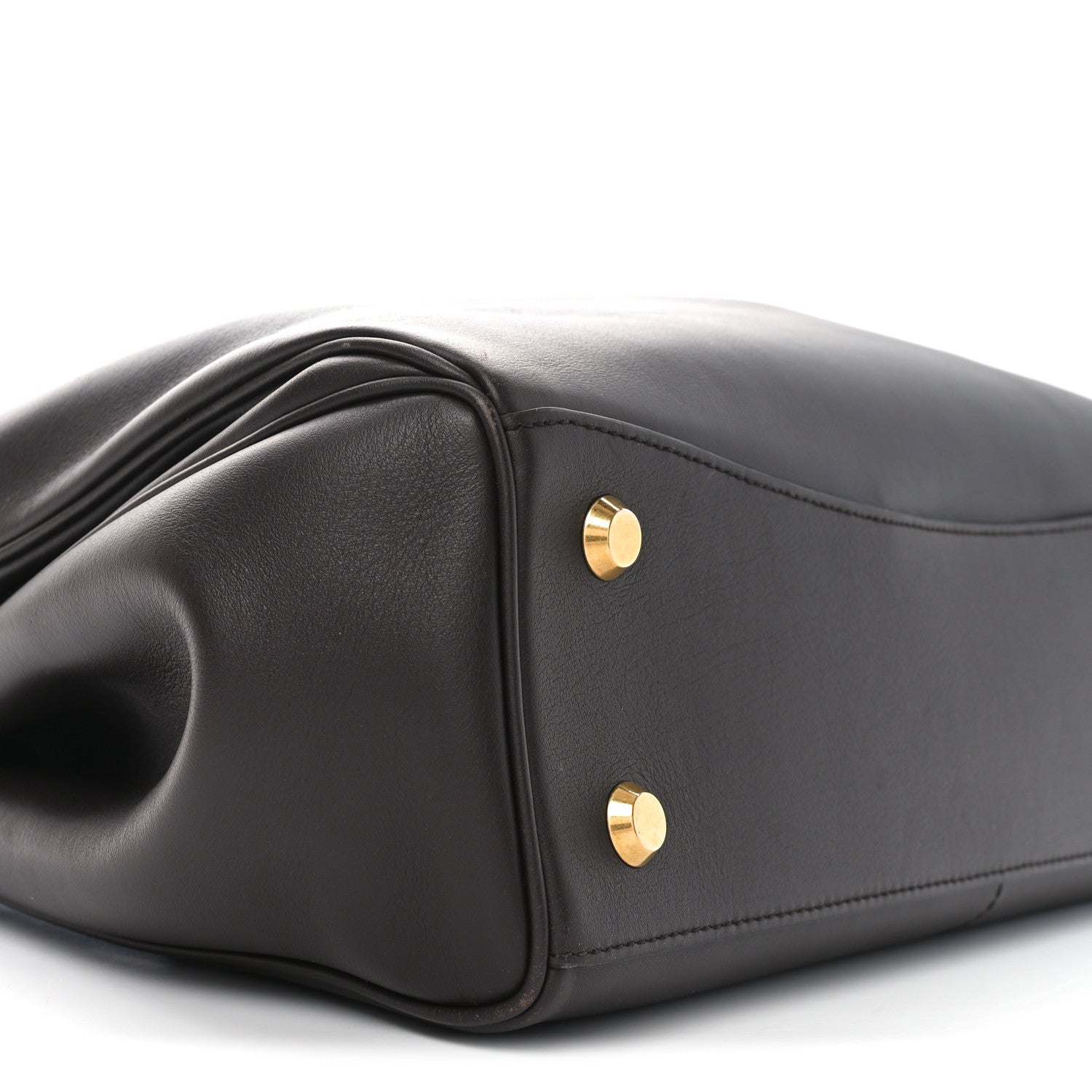 Balenciaga Natural Smooth Calfskin Medium Rodeo Top Handle Handbag Espresso 8 of 9
