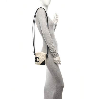 Chanel Calfskin Quilted Cambon Small Messenger White Black 2 of 12