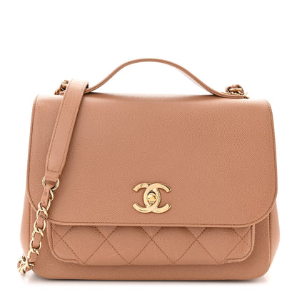 Chanel Caviar Quilted Medium Business Affinity Flap Beige 1 of 13