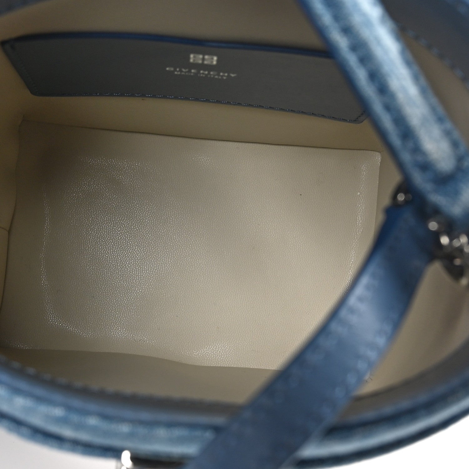 Givenchy Denim Shark Lock Bucket Bag Medium Blue 5 of 9