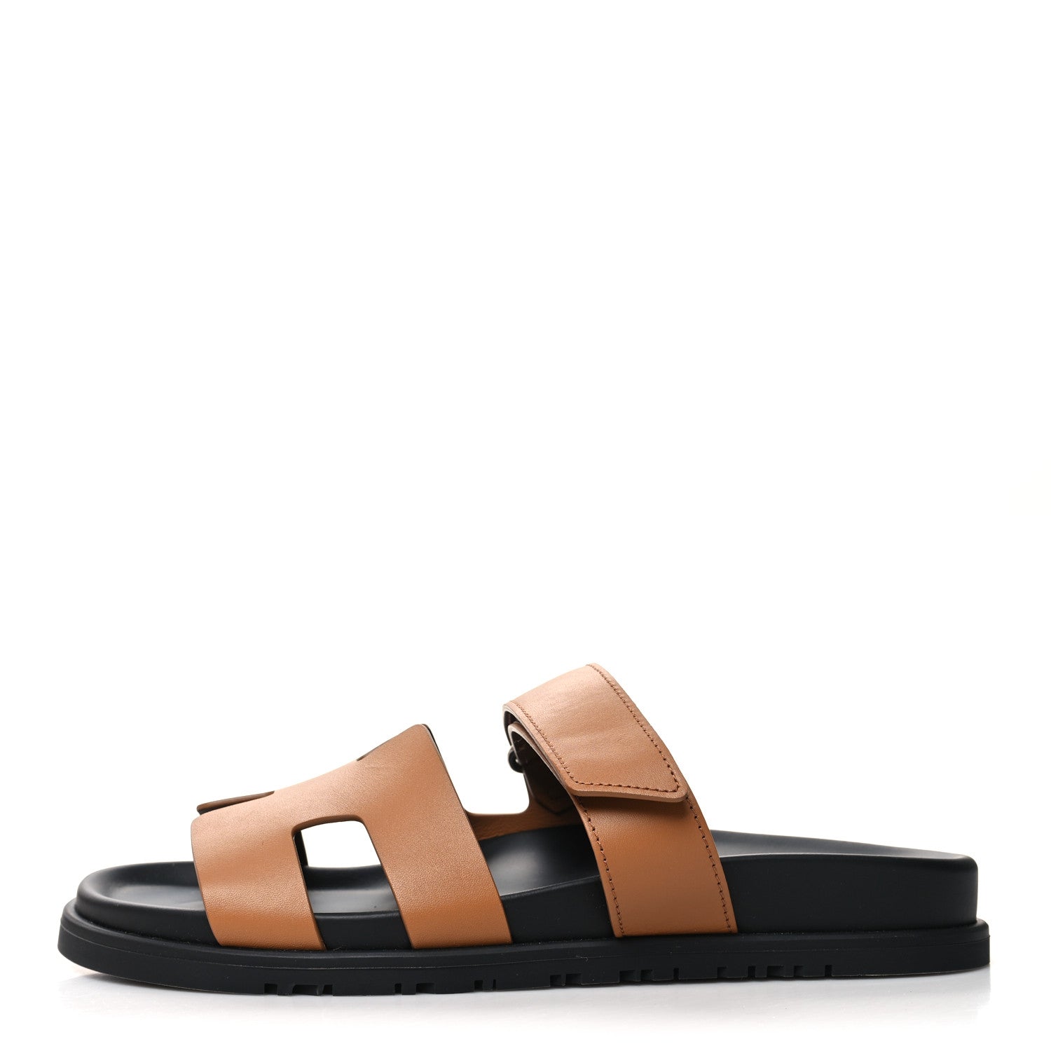 Hermes Calfskin Womens Chypre Sandals 39 Naturel 1 of 9