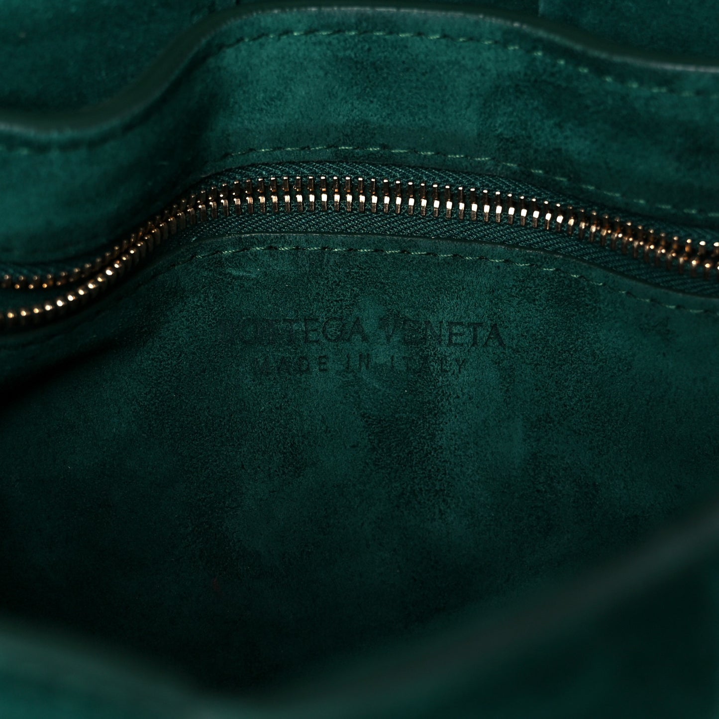 Suede Maxi Intrecciato Padded Chain Cassette Crossbody Bag Emerald Green