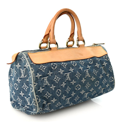 Louis Vuitton Monogram Denim Neo Speedy Blue 3 of 9