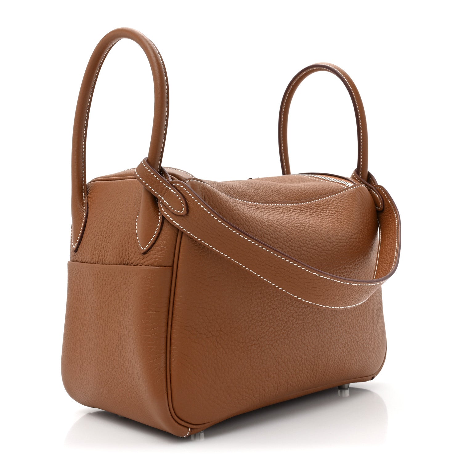 Hermes Taurillon Clemence Lindy 26 Gold 3 of 9