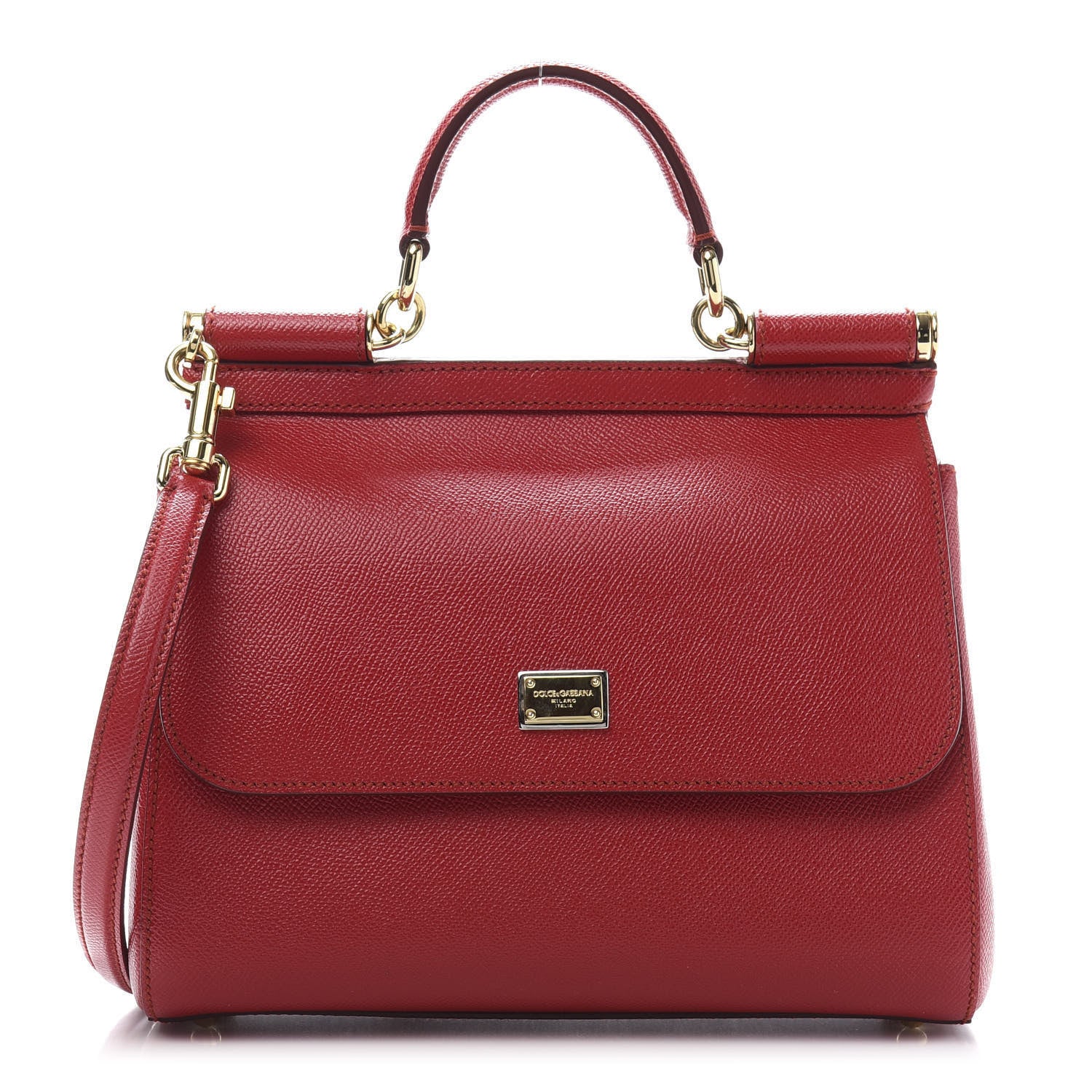 Dolce & Gabbana Dauphine Medium Miss Sicily Satchel Dark Red 1 of 12
