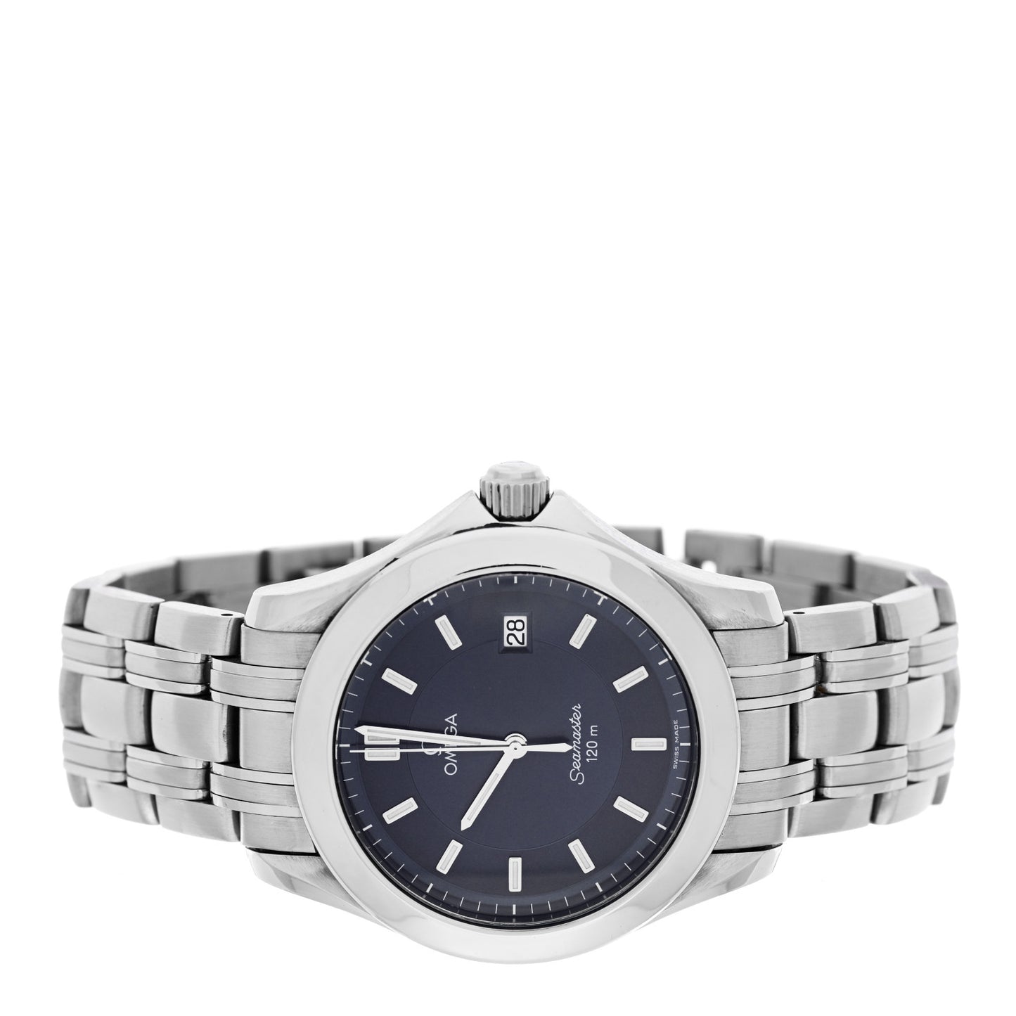 Stainless Steel 36mm Seamaster 120M Quartz Watch Blue 2511.81