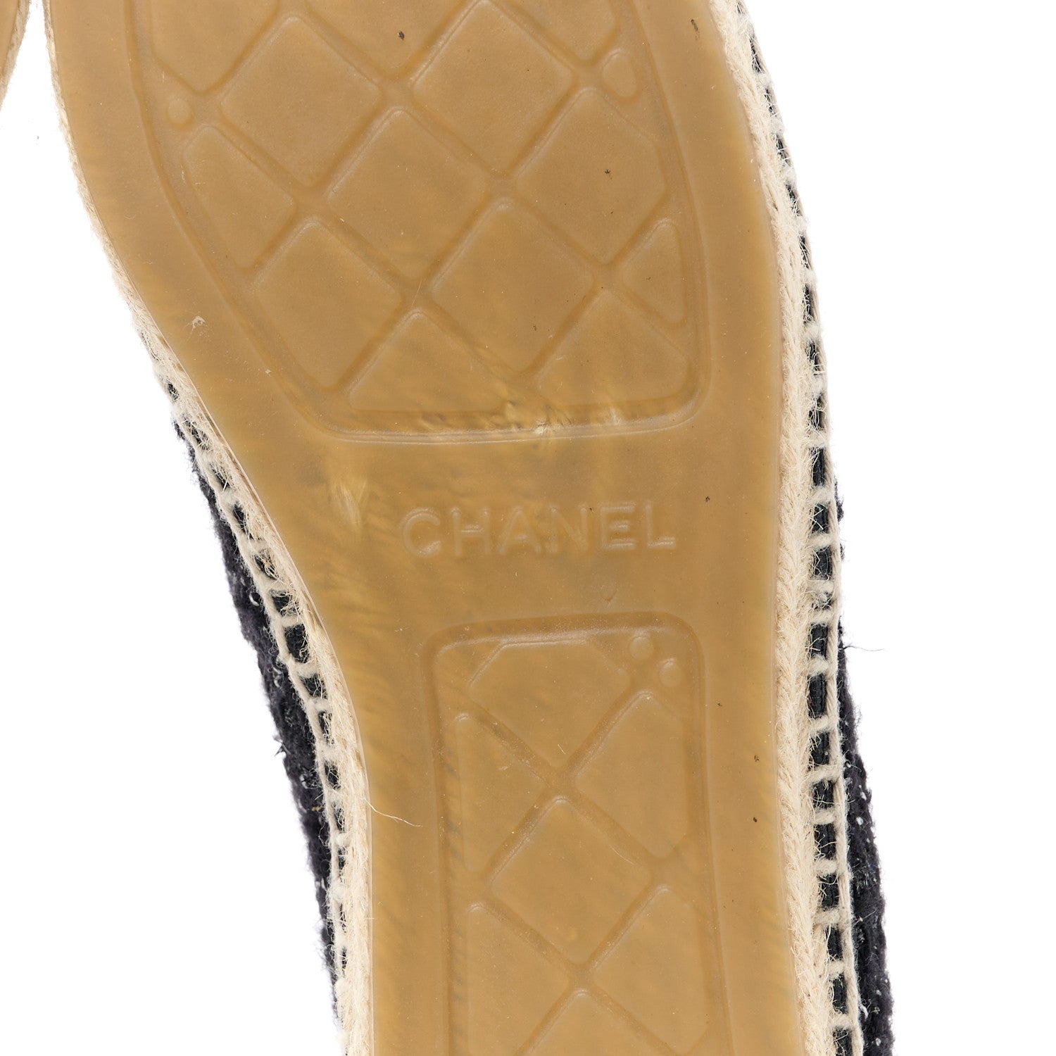 Chanel Metallic Lambskin Tweed CC Espadrilles 41 Black Silver 7 of 13