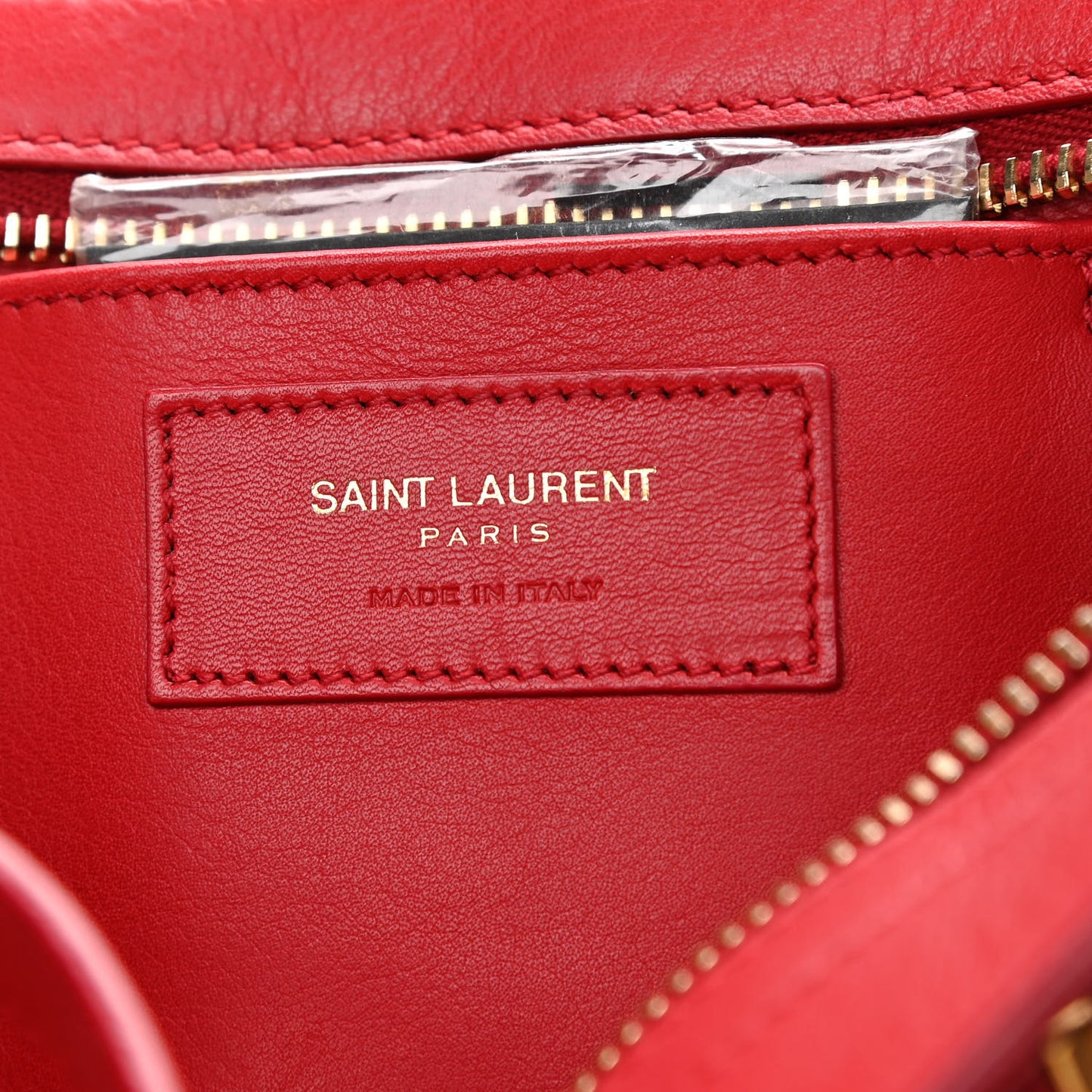 Calfskin Small Classic Y Cabas Red