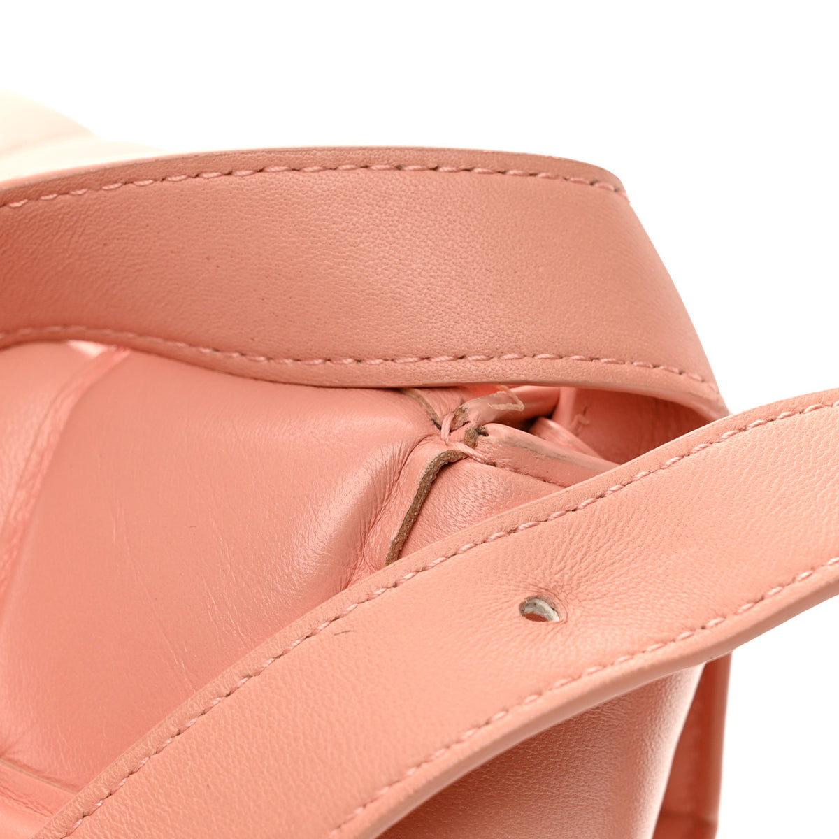 Nappa Maxi Intrecciato Padded Cassette Crossbody Bag Peachy