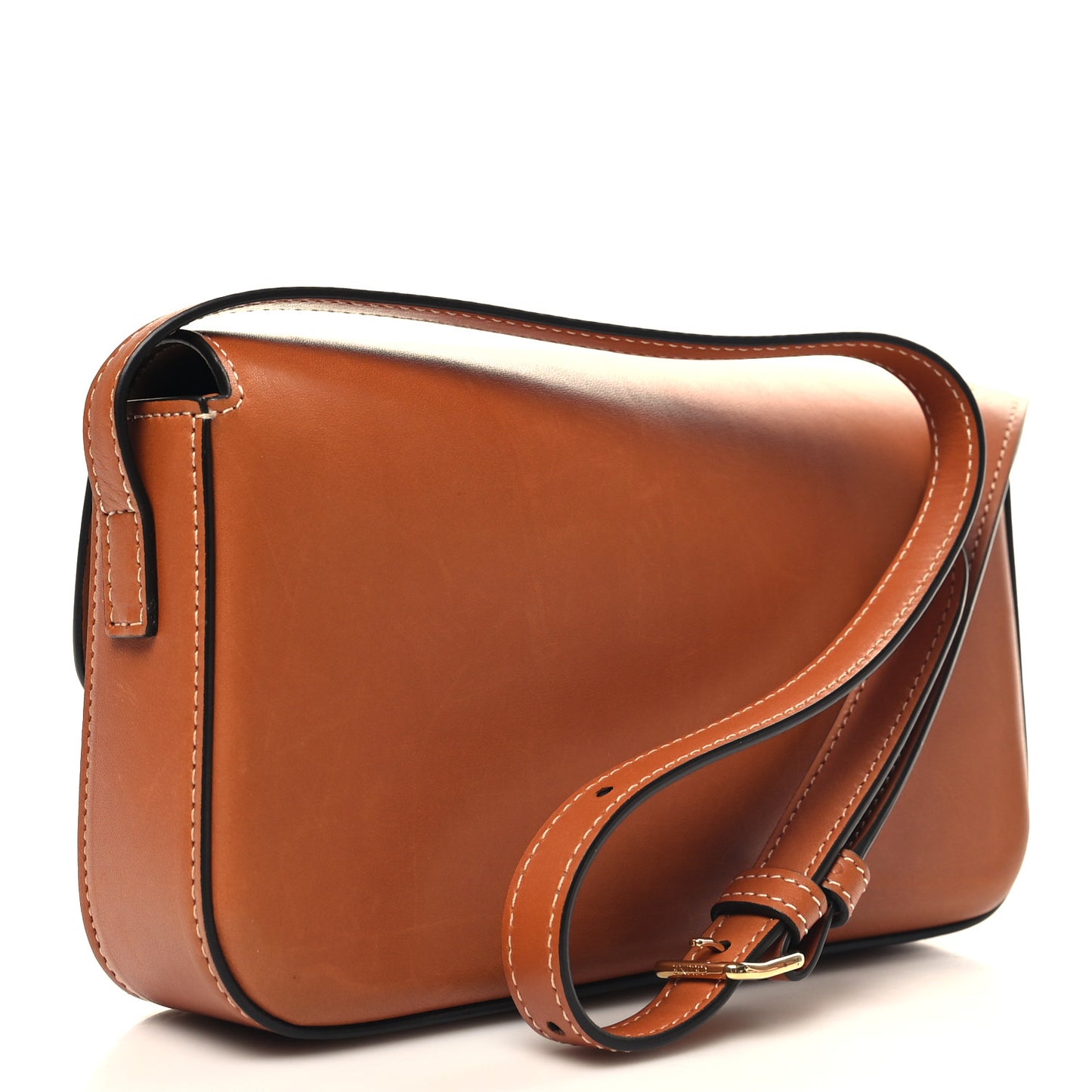 Natural Calfskin Triomphe Shoulder Bag Tan