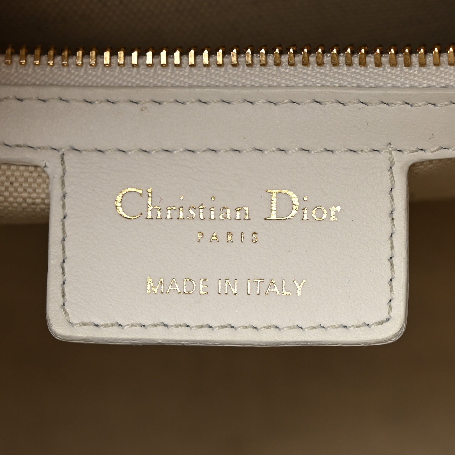 Christian Dior Perforated Calfskin Medium Dior Vibe Classic Bowling Bag White Gold 6 of 15