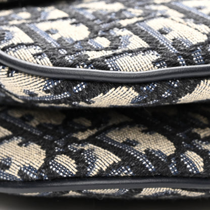Christian Dior Oblique Mini Saddle Bag Blue 8 of 9