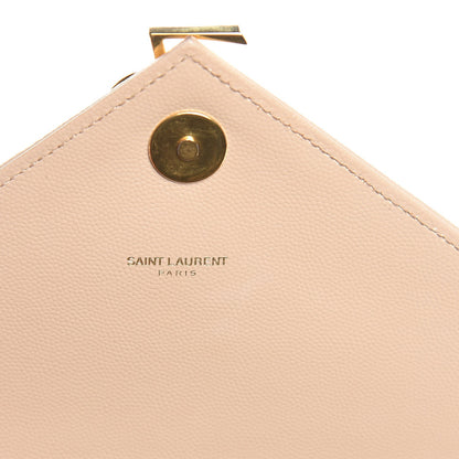 Saint Laurent Grain De Poudre Matelasse Chevron Large Monogram Satchel Dark Beige 7 of 8