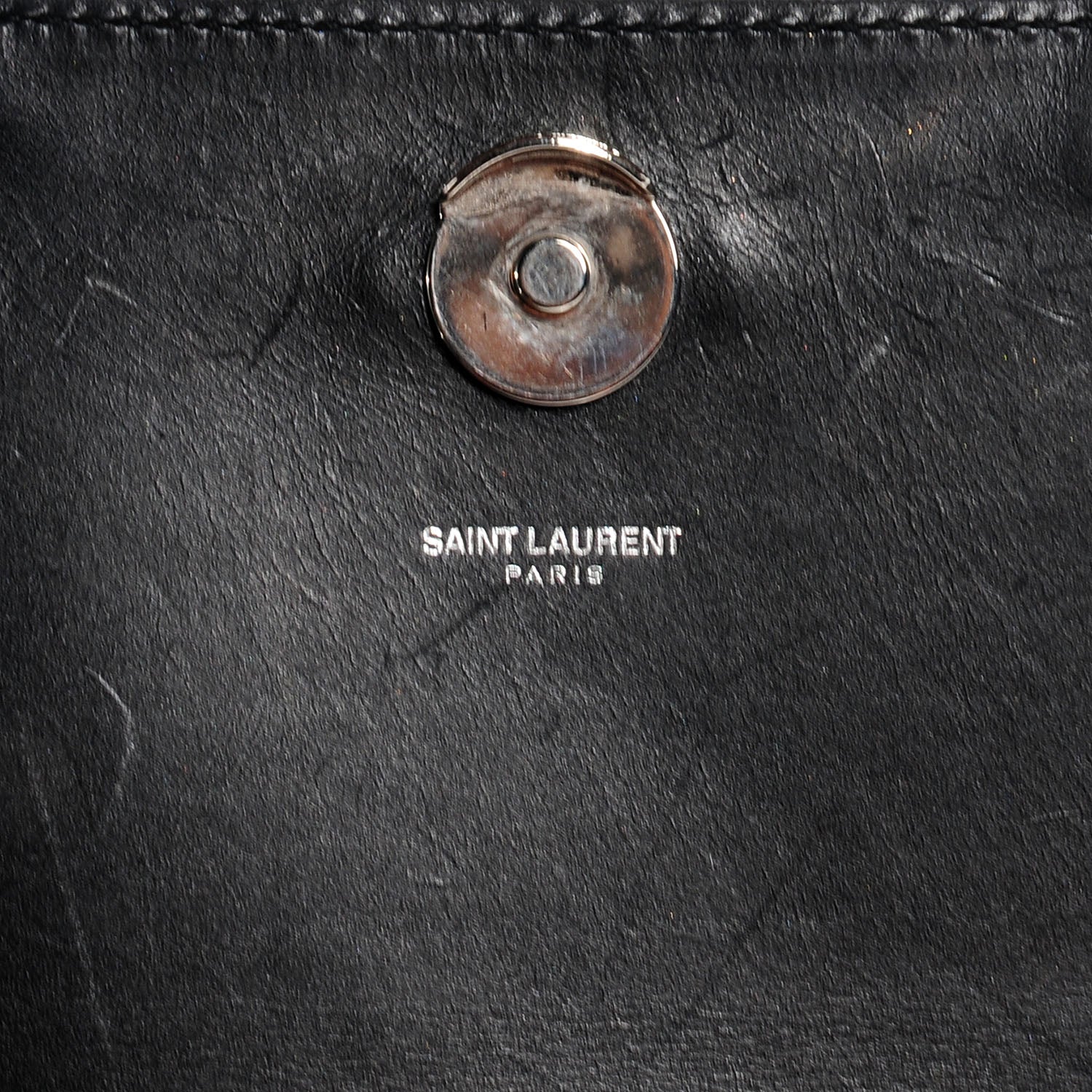 Saint Laurent Calf Hair Leather Snow Leopard Medium Betty White Black 5 of 10