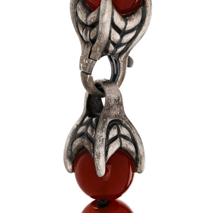 David Yurman Sterling Silver Carnelian 8mm Spiritual Beads Bracelet 4 of 5