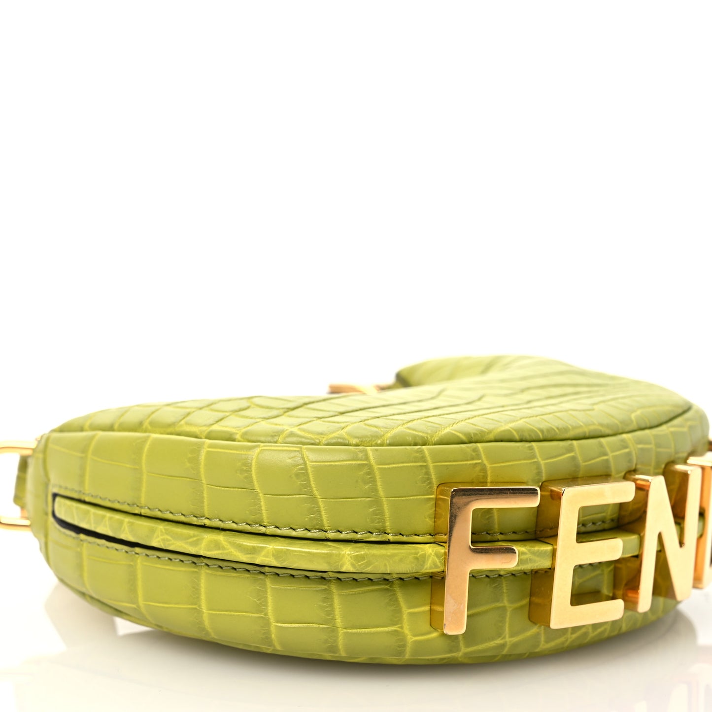 Crocodile Nano Fendigraphy Hobo Charm Wasabi