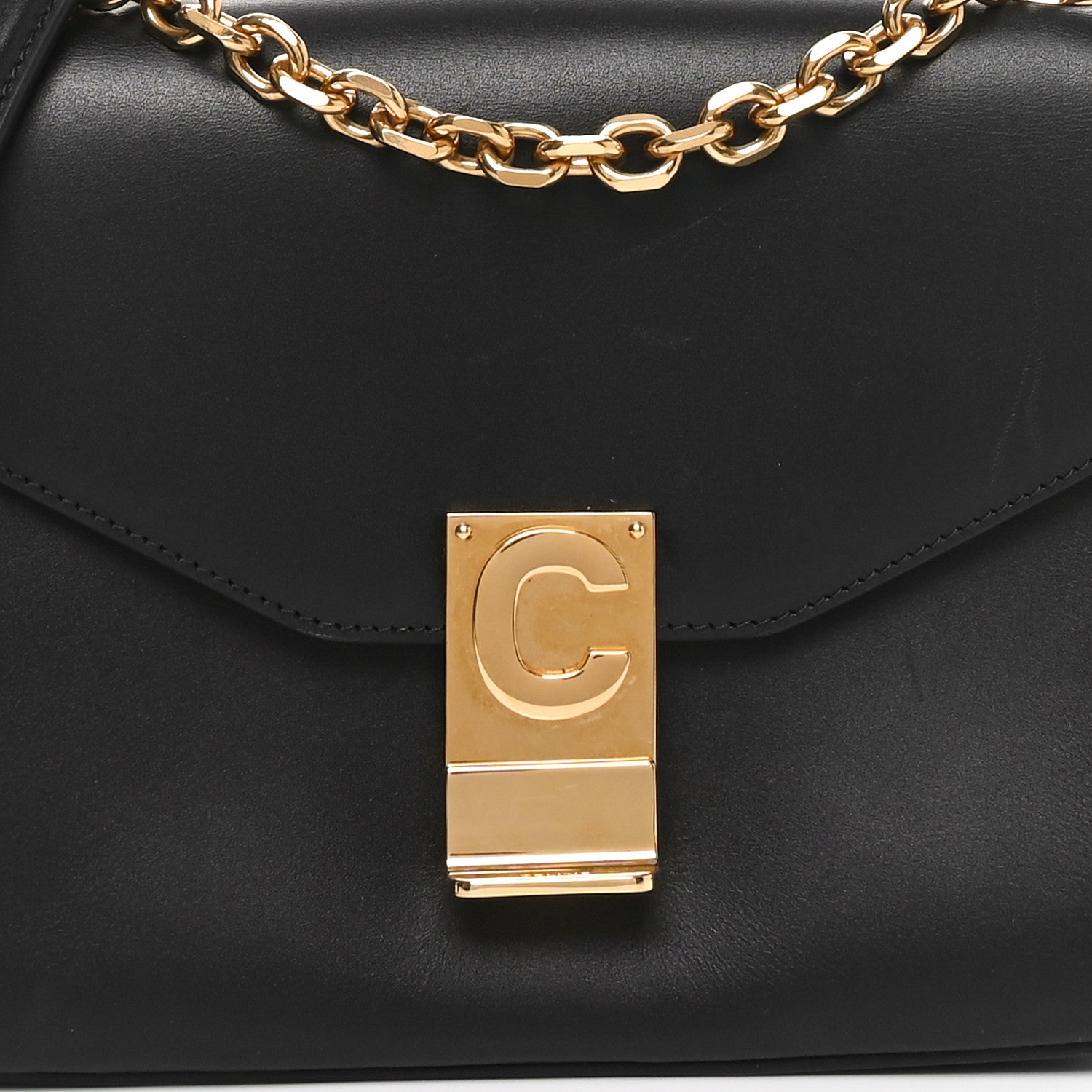 Celine Shiny Calfskin Medium C Bag Black 9 of 11