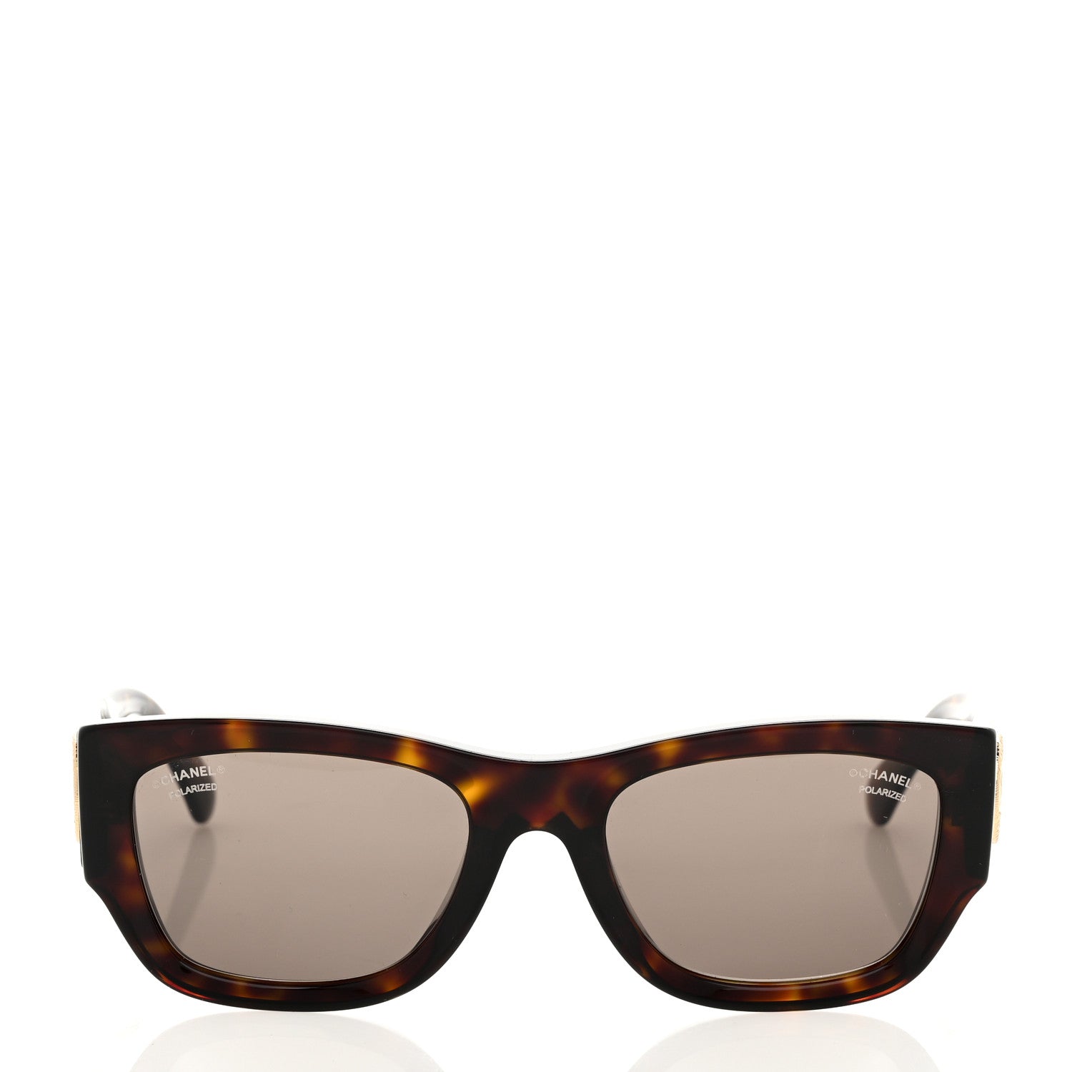 Chanel Acetate Rectangle Sunglasses 5507-A Tortoise 2 of 7