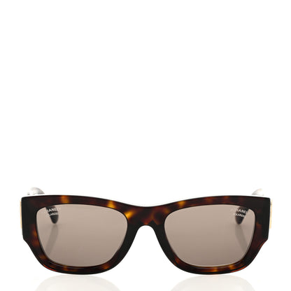 Chanel Acetate Rectangle Sunglasses 5507-A Tortoise 2 of 7