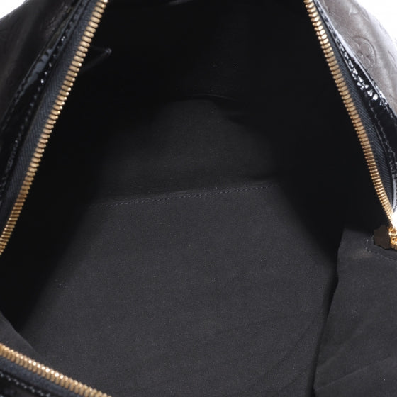 Cuir Patent Embossed Monogram Stephen Bag Grey