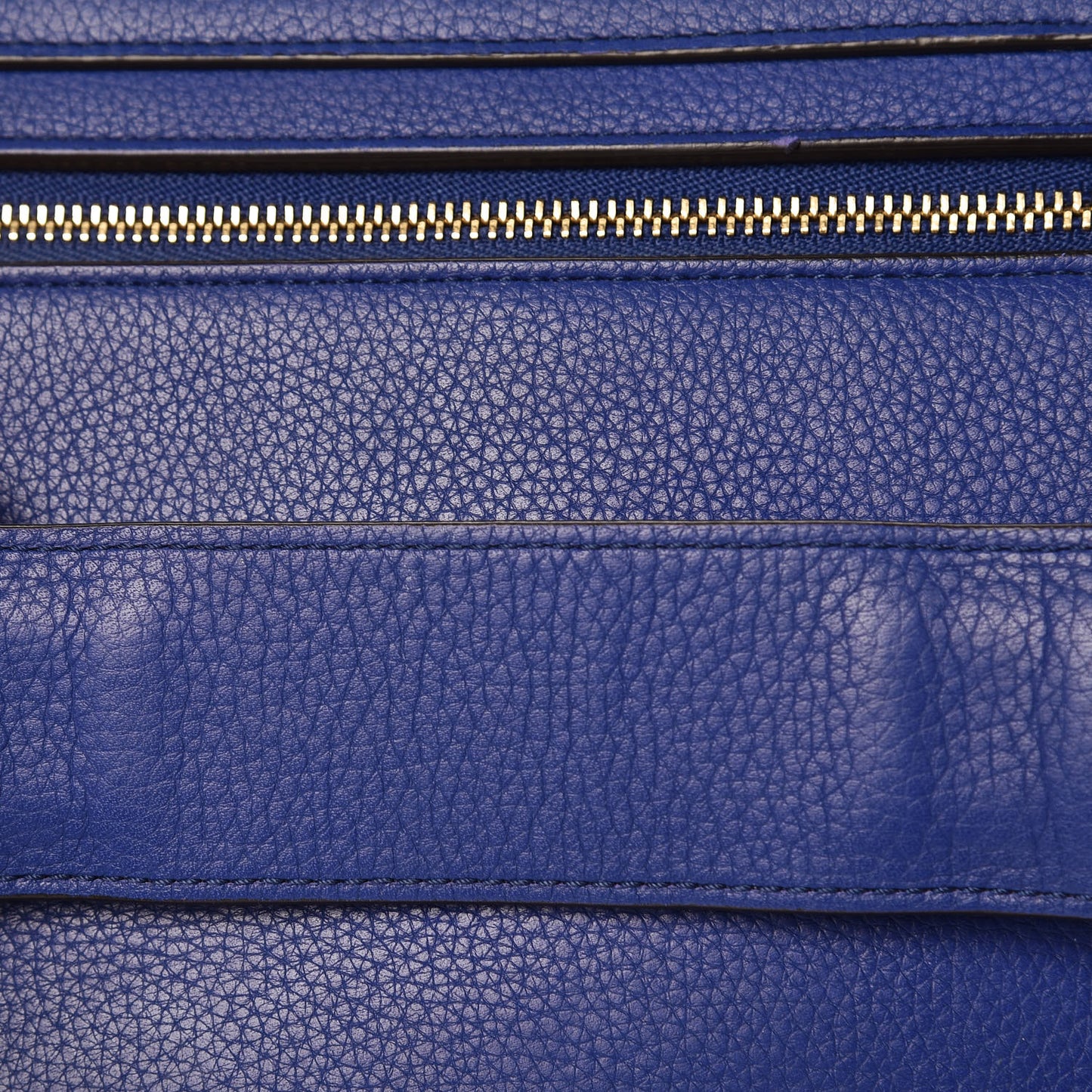 Drummed Calfskin Suede Medium Trapeze Indigo